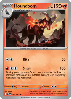 Houndoom Common card from Shrouded Fable