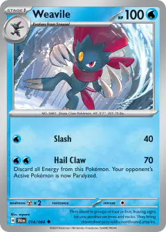 Weavile Uncommon card from Shrouded Fable
