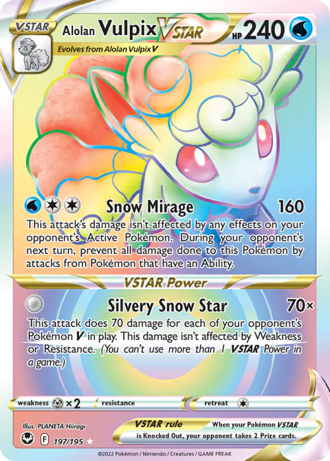 Alolan Vulpix VSTAR Rare Rainbow