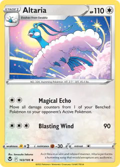 Altaria Uncommon card from Silver Tempest