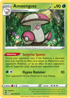 Amoonguss Rare card from Silver Tempest