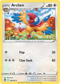 Archen Uncommon card from Silver Tempest