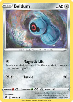 Beldum Common card from Silver Tempest