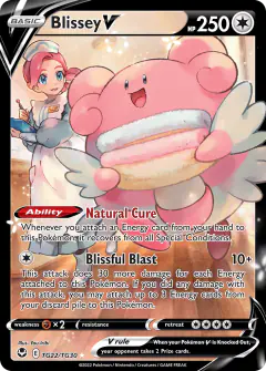 Blissey V Rare Holo V card from Silver Tempest