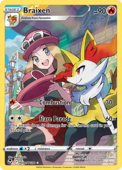 Braixen Trainer Gallery Rare Holo card from Silver Tempest