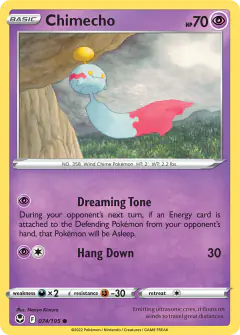 Chimecho Common card from Silver Tempest
