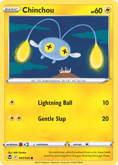 Chinchou Common card from Silver Tempest