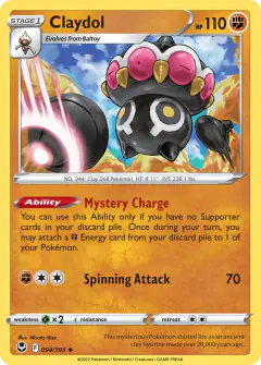 Claydol Uncommon card from Silver Tempest