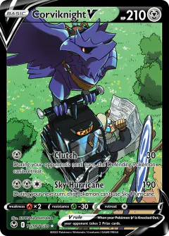 Corviknight V Rare Holo V card from Silver Tempest