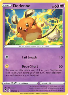 Dedenne Uncommon card from Silver Tempest