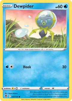 Dewpider Common card from Silver Tempest