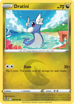 Dratini Common card from Silver Tempest