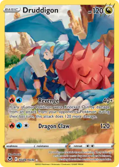 Druddigon Trainer Gallery Rare Holo card from Silver Tempest