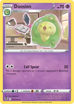 Duosion Uncommon card from Silver Tempest