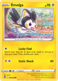 Emolga Common card from Silver Tempest