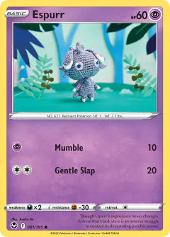 Espurr Common card from Silver Tempest