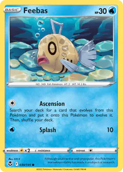 Feebas Common card from Silver Tempest