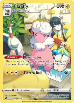 Flaaffy Trainer Gallery Rare Holo card from Silver Tempest