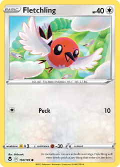 Fletchling Common card from Silver Tempest