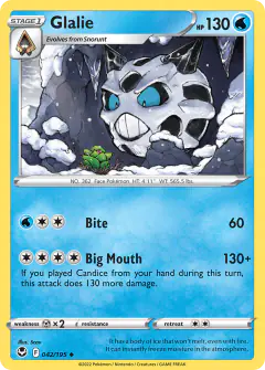 Glalie Uncommon card from Silver Tempest
