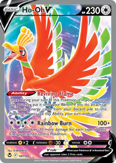 Ho-Oh V Rare Ultra card from Silver Tempest