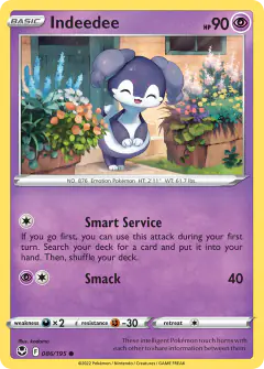 Indeedee Common card from Silver Tempest
