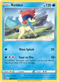 Keldeo Rare card from Silver Tempest
