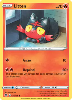 Litten Common card from Silver Tempest