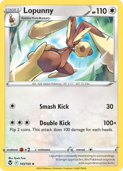 Lopunny Uncommon card from Silver Tempest