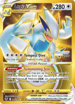 Lugia VSTAR Rare Secret card from Silver Tempest