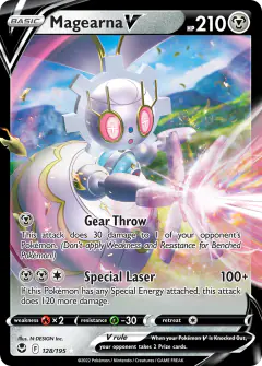 Magearna V Rare Holo V card from Silver Tempest