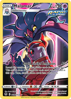 Malamar Trainer Gallery Rare Holo card from Silver Tempest
