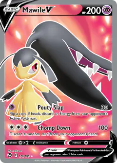 Mawile V Rare Ultra card from Silver Tempest