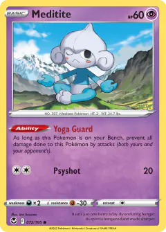 Meditite Common card from Silver Tempest