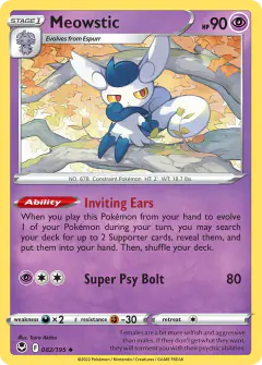 Meowstic Uncommon card from Silver Tempest