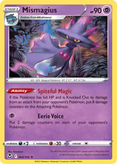 Mismagius Rare card from Silver Tempest
