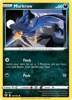 Murkrow Common card from Silver Tempest