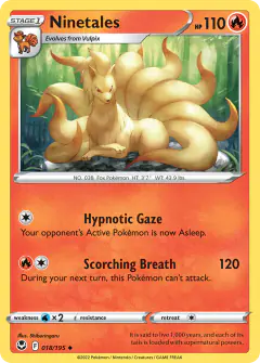 Ninetales Uncommon card from Silver Tempest