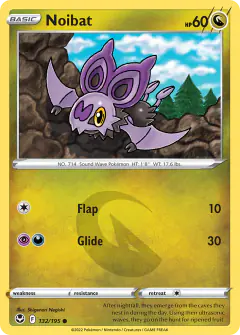 Noibat Common card from Silver Tempest