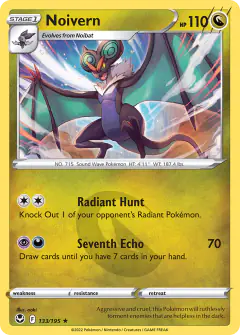 Noivern Rare card from Silver Tempest