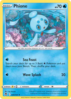 Phione Rare card from Silver Tempest
