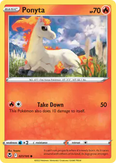 Ponyta Common card from Silver Tempest
