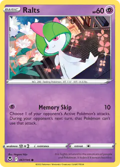 Ralts Common card from Silver Tempest