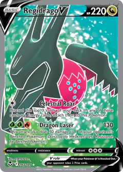 Regidrago V Rare Ultra card from Silver Tempest