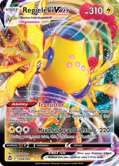 Regieleki VMAX Rare Holo VMAX card from Silver Tempest