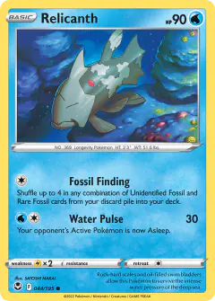 Relicanth Common card from Silver Tempest