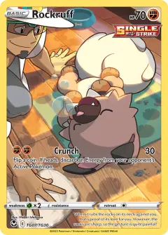 Rockruff Trainer Gallery Rare Holo card from Silver Tempest