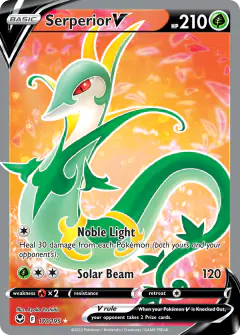 Serperior V Rare Ultra card from Silver Tempest