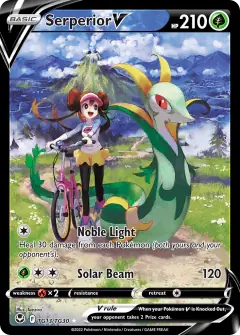 Serperior V Rare Holo V card from Silver Tempest