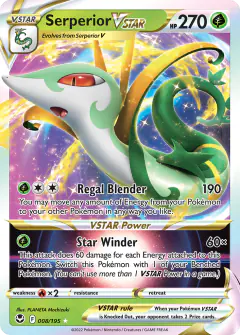 Serperior VSTAR Rare Holo VSTAR card from Silver Tempest